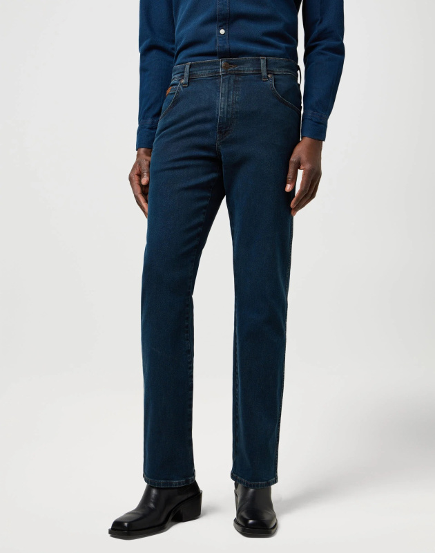 Pánské džíny WRANGLER Texas tmavě modré-seprané - 36/34