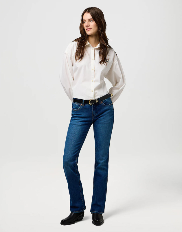 Dámské džíny WRANGLER  Low Rise tmavě modré-seprané - 29/30