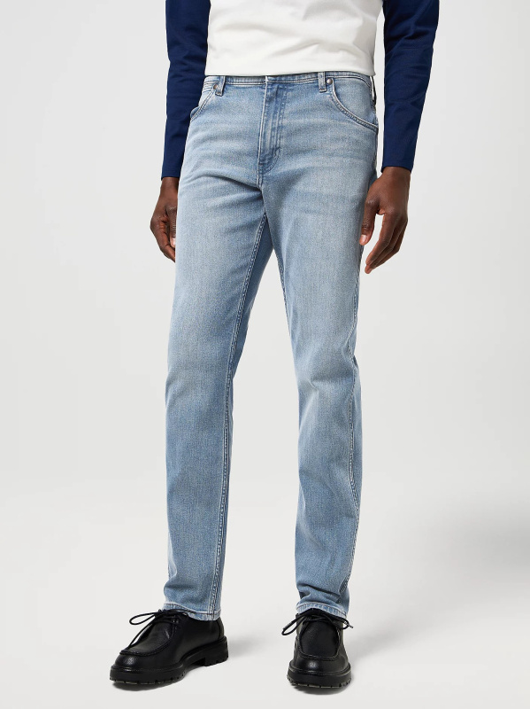 Pánské džíny WRANGLER Greensboro  světle modré-seprané - 34/34