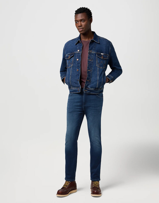 Pánské džíny WRANGLER Larston tmavě modré-seprané - 36/34