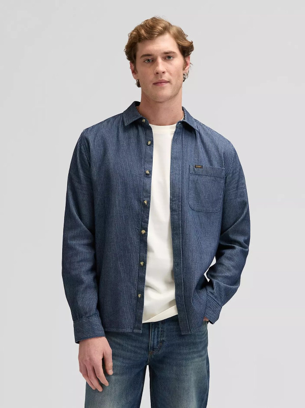 Pánská košile LEE dlouhý rukáv modrá - L