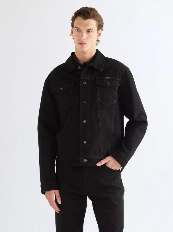 Pánská bunda WRANGLER COWBOY CUT JACKET SHADOW BLACK 112387057 Velikost: M