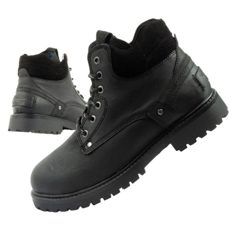 Wrangler Yuma pánské boty sable boots smart leather black 44