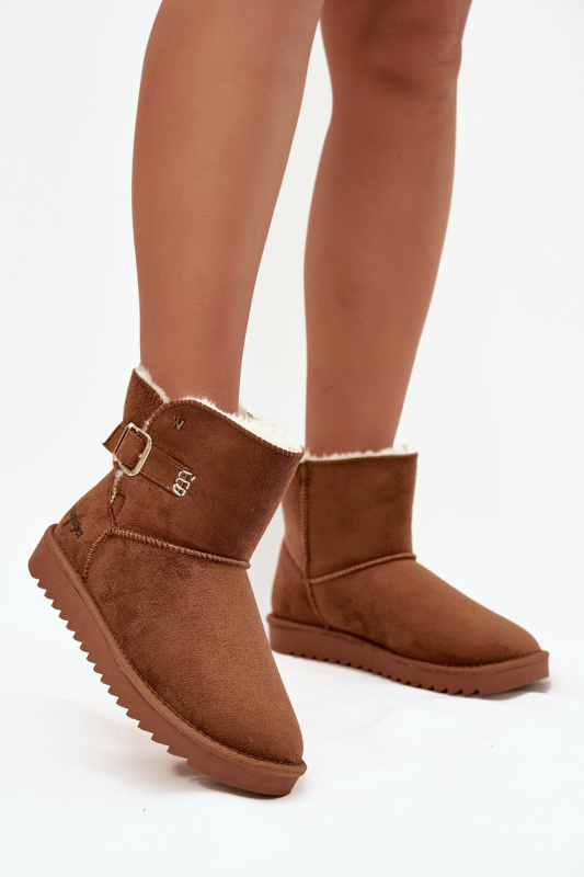 Dámské sněhule s přezkou Wrangler 20253091.37B Camel 36