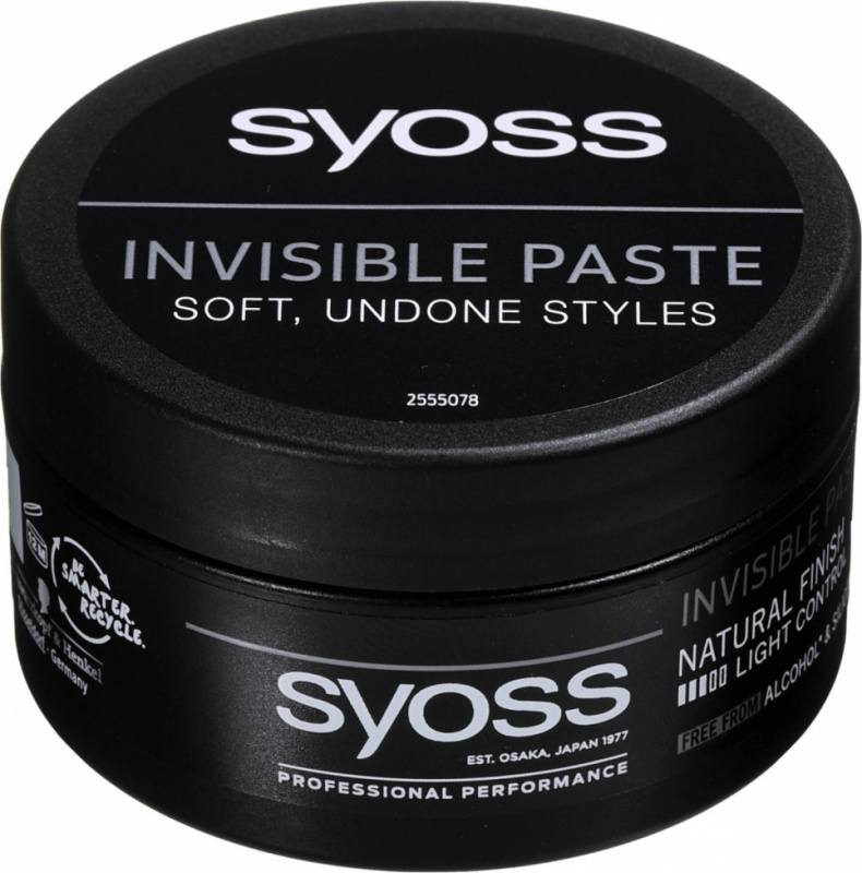 Syoss Invisible Hold transparentní stylingová pasta pro středně silnou fixaci 100 ml