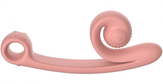 Silikonový vibrátor Snail Vibe Curve s výběžkem na klitoris (24 cm)