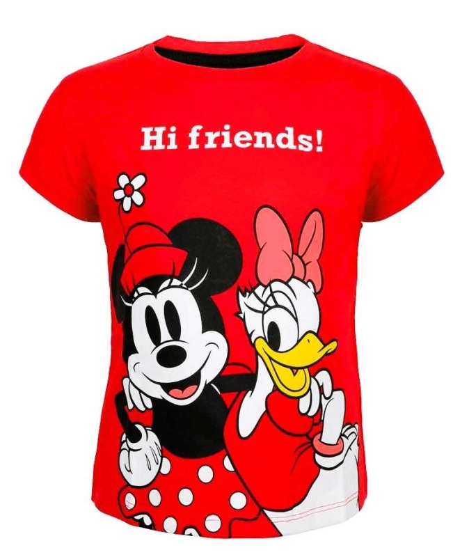 Dívčí tričko Disney Minnie Mouse a Daisy Duck – Červená 37944