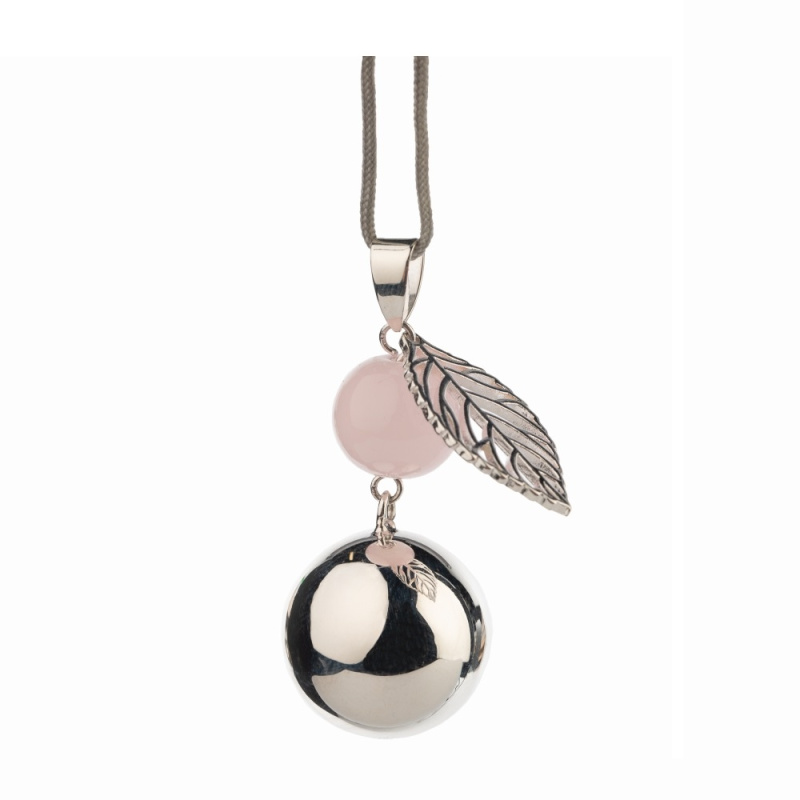 Bola FANTASY Silver Pearl Leaf těhotenská rolnička 1 ks