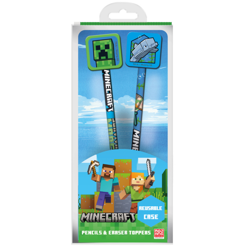 Sada tužek MINECRAFT s toppery, 2 ks