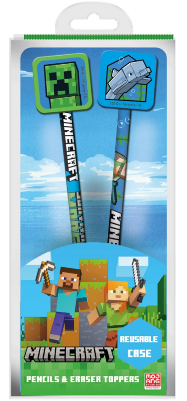 Sada tužek MINECRAFT s toppery, 2 ks