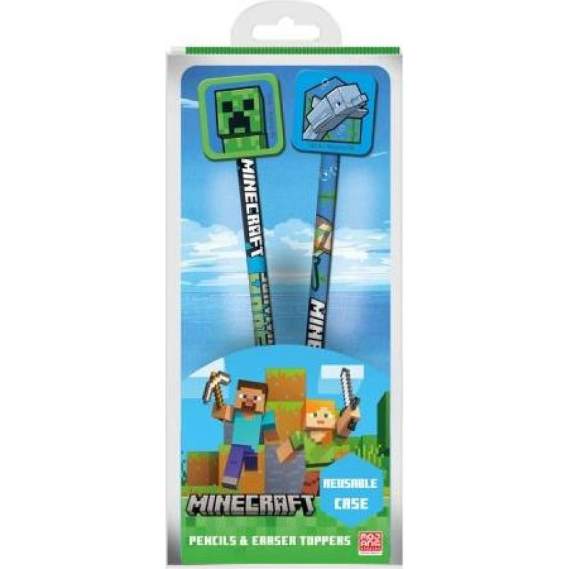 Sada tužek MINECRAFT s toppery, 2 ks