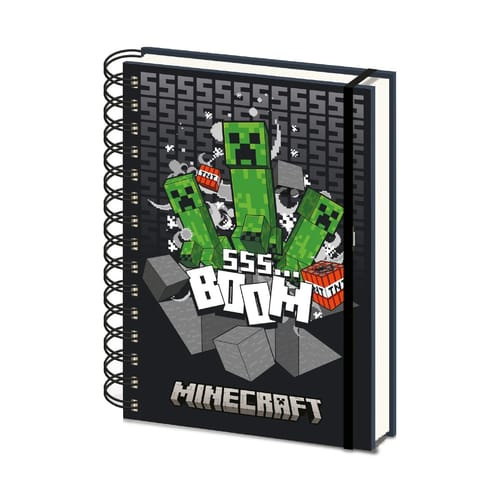 Minecraft blok A5 s kroužkovou vazbou 3D efekt