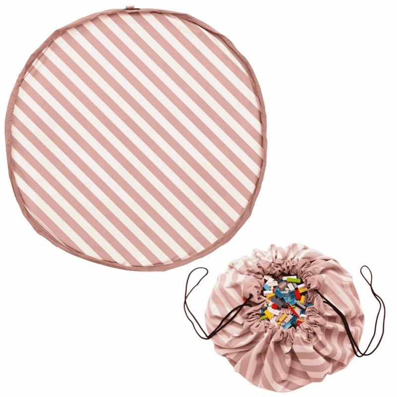 Play&Go Noomad original hrací deka a vak na hračky stripes pink - 1 kus