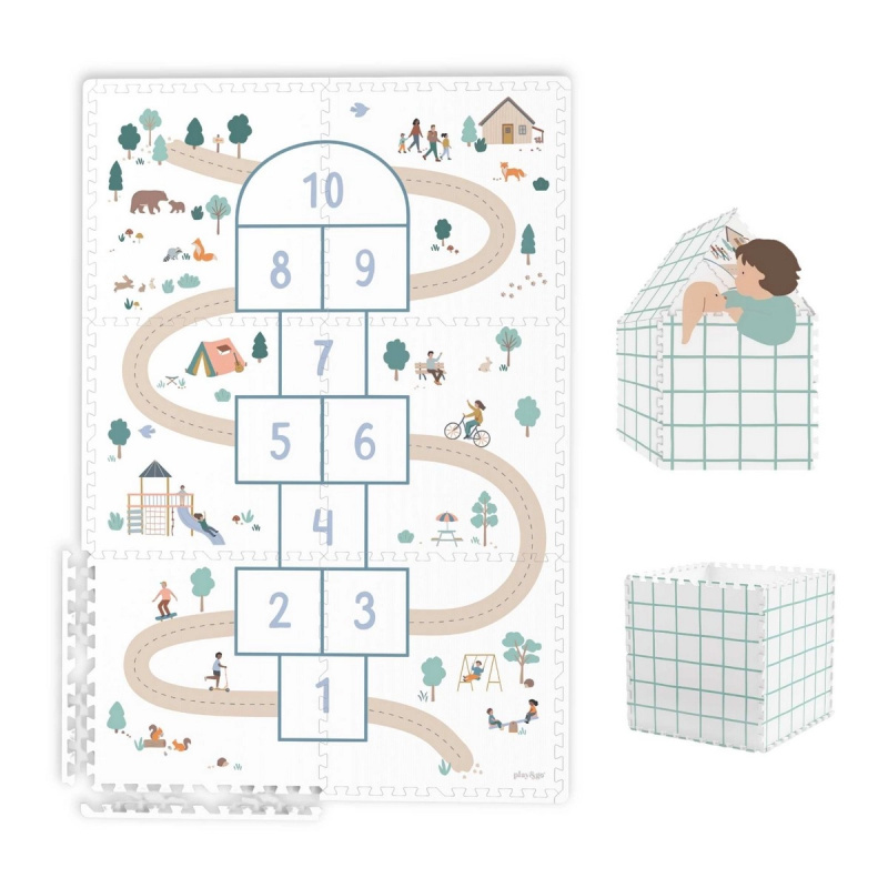 Play&Go Tiloo Eevaa podložka na hraní a domeček hopscotch