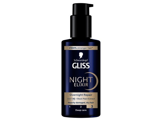 Schwarzkopf Gliss Night Elixir bezoplachový elixír pro poškozené vlasy 100 ml