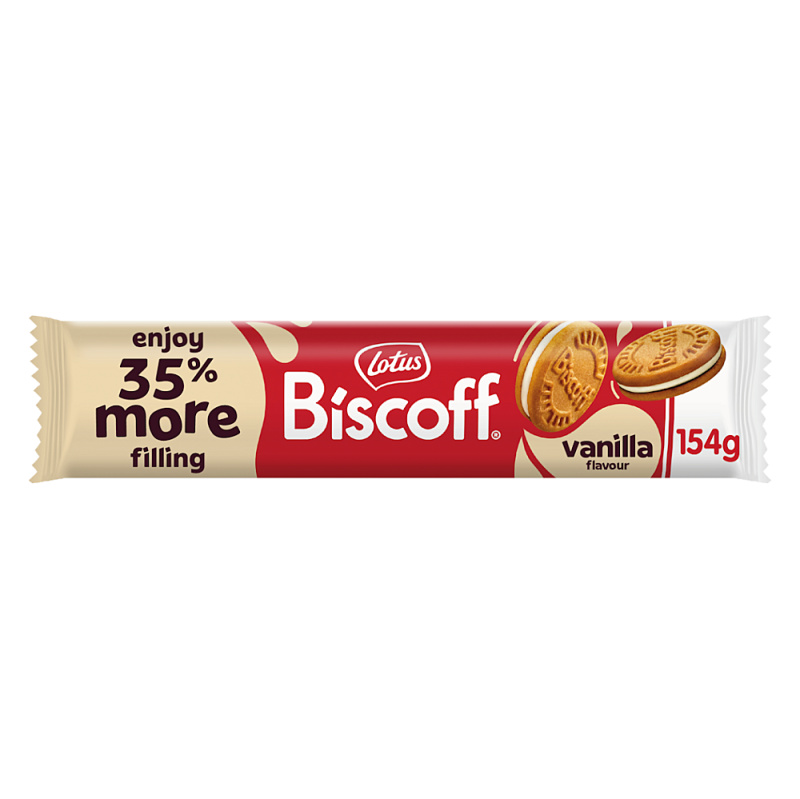 BISCOFF Sušenky plněné krémem s vanilkovou příchutí 154 g