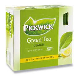Čaj Pickwick Zelený s citronem, 100 x 2 g