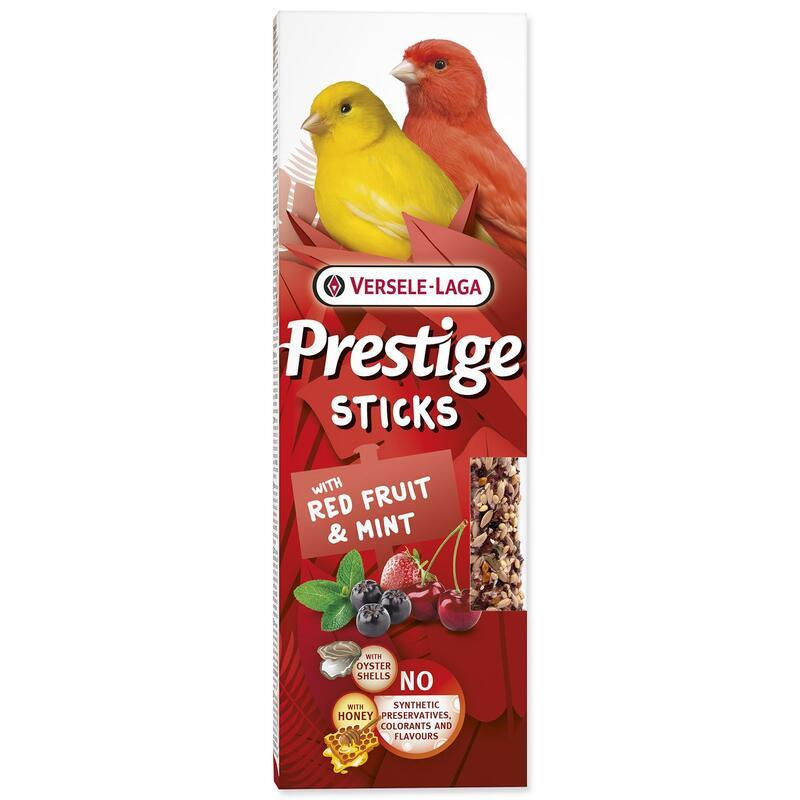 Tyčinky Versele-Laga  Prestige kanár s červeným ovocem a mátou 60g 2ks