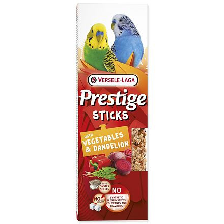 Tyčinky Versele-Laga Prestige malý papoušek se zeleninou a pampeliškou 60g 2ks