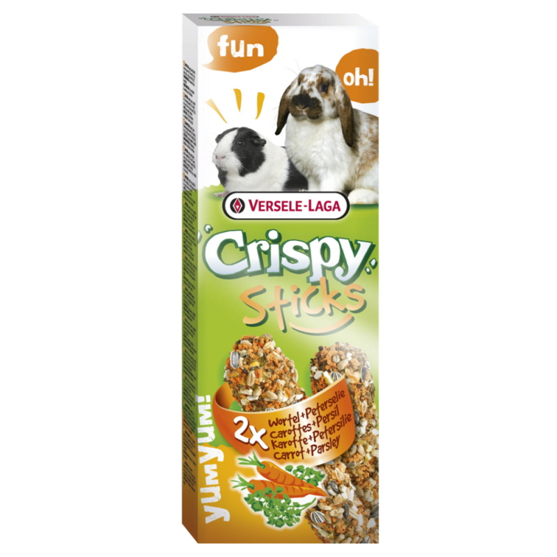 Tyčinky VERSELE-LAGA Crispy s mrkví a petrželkou pro králíky a morčata 110 g