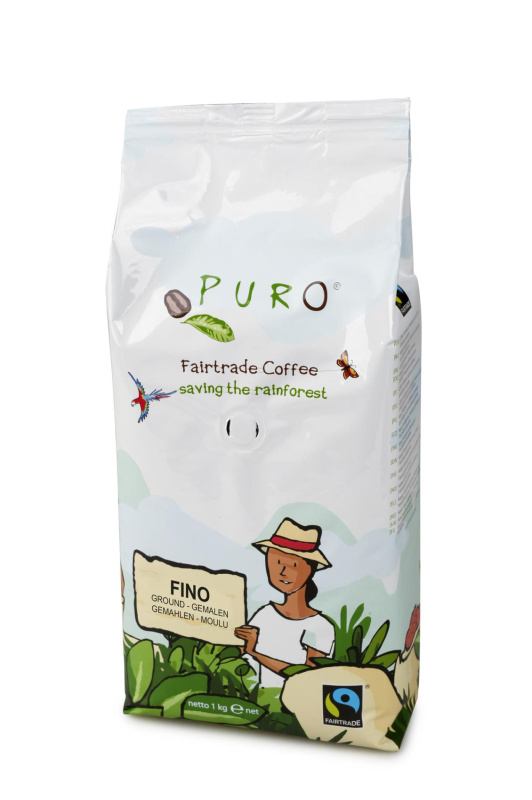 Mletá káva Puro - Fino, Fairtrade, 1 kg
