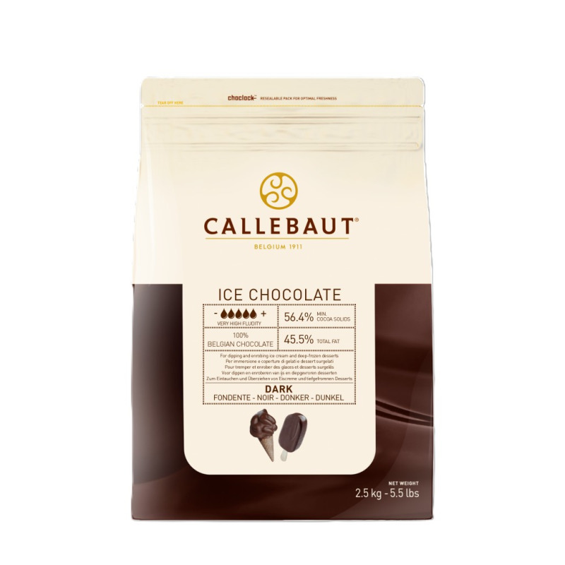 Barry Callebaut Balení Callebaut ICE Choc Dark 2,5kg (hořká čokoláda k polévání)