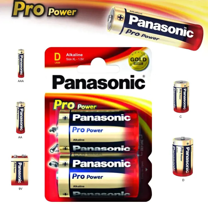 Panasonic Pro Power Gold typ D alkalická baterie, 2 ks