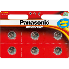 Panasonic CR2016 lithiová baterie, 6 ks