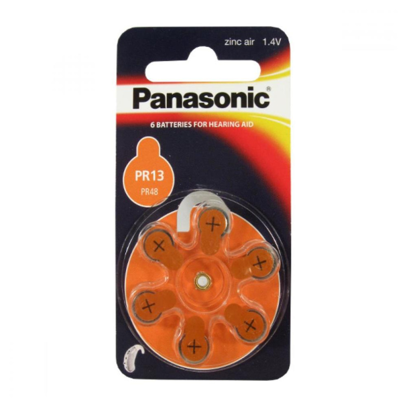 Panasonic PR13 (PR48) zinkovzduchová baterie do naslouchadel (6ks)