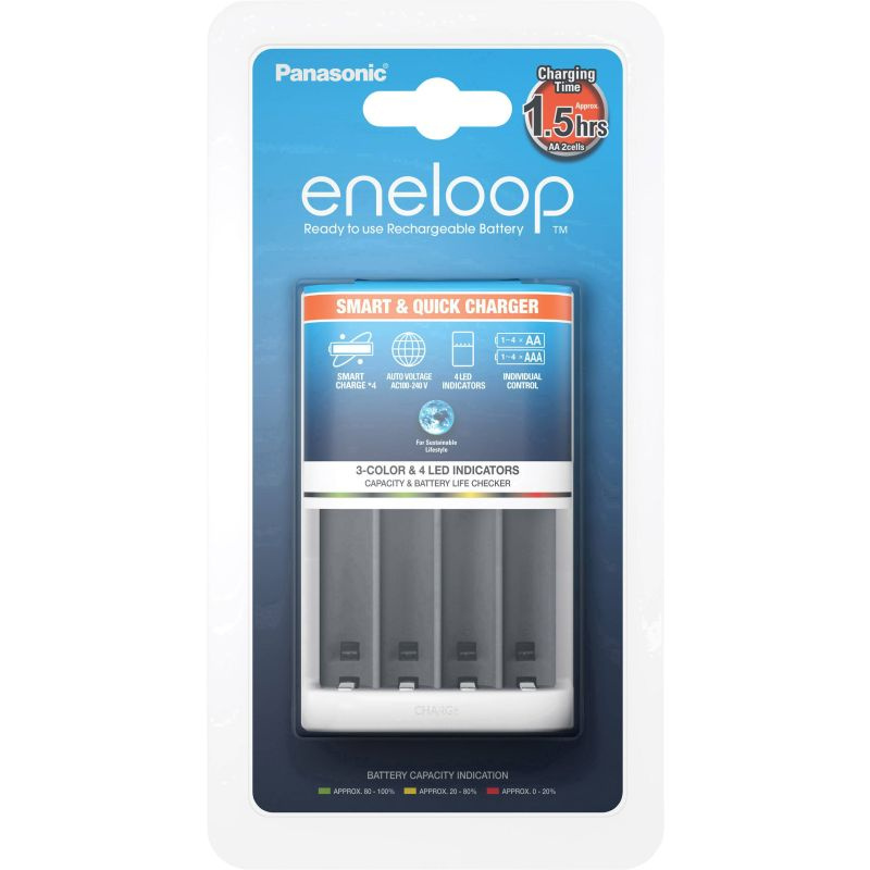 PANASONIC Eneloop nabíječka SmartPlus CC55E + 4ks AA NiMH 2000 mAh