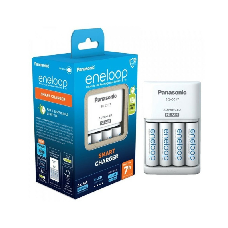 Panasonic Eneloop univerzální nabíječka + 4x AA 1 900 mAh K-KJ17MCC40E