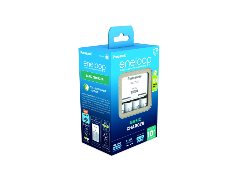 Panasonic Eneloop Charger BQ-CC51E + 4x AAA K-KJ51MCC04E