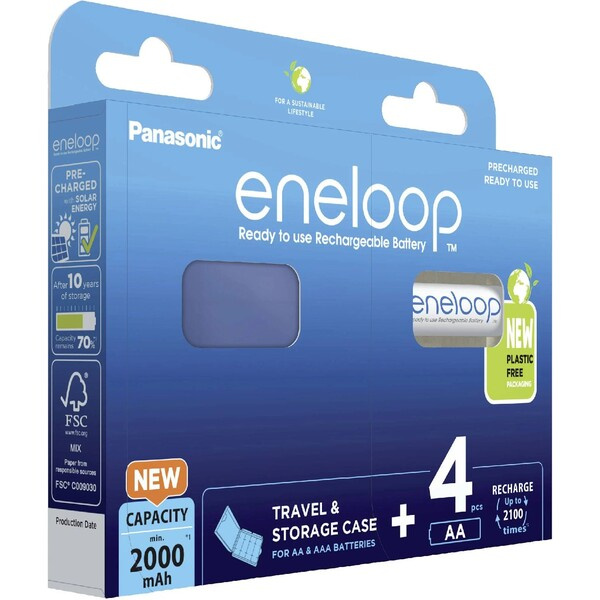 Panasonic Eneloop AA 4x + CASE 3MCCEC/4BE Bílá