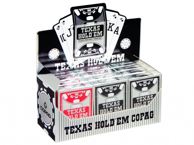 Texas PC PEEK pokerové karty červené