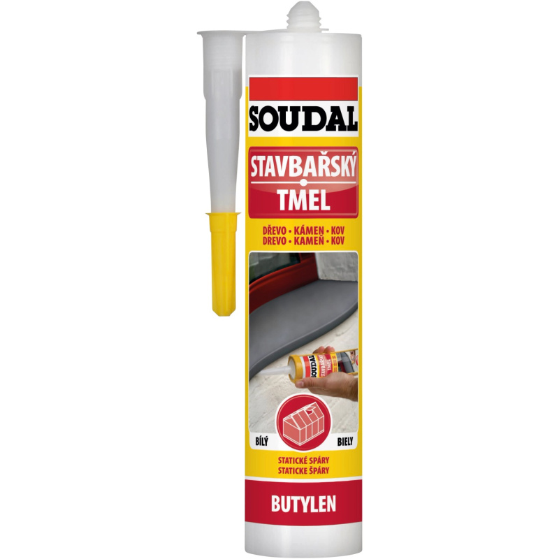 Tmel stavbařský butylenový Soudal šedý 280 ml
