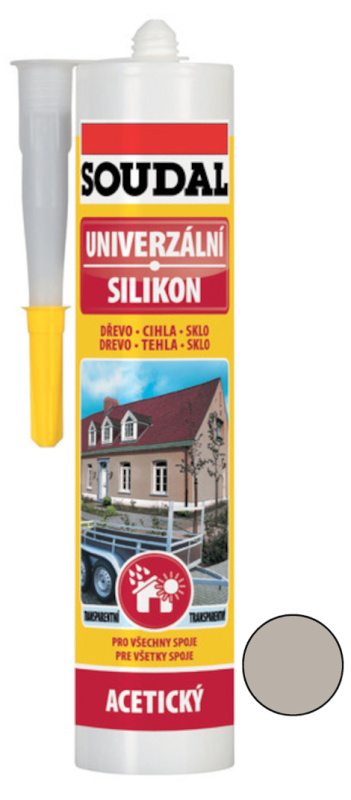 Silikon univerzální Soudal šedý 280 ml