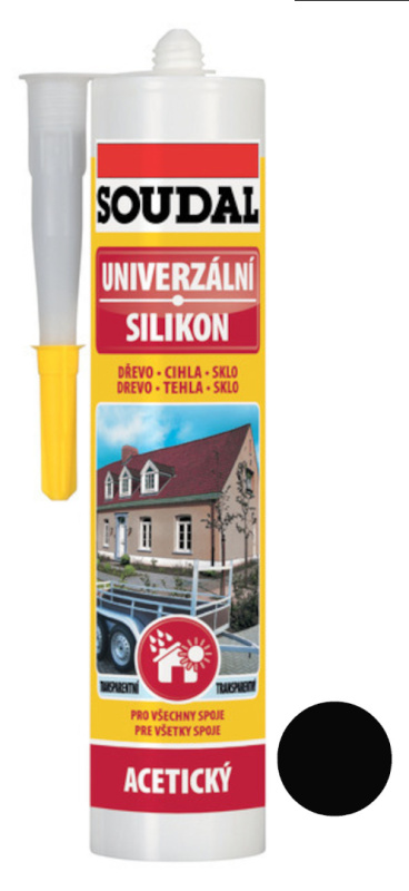 Silikon univerzální Soudal černý 280 ml