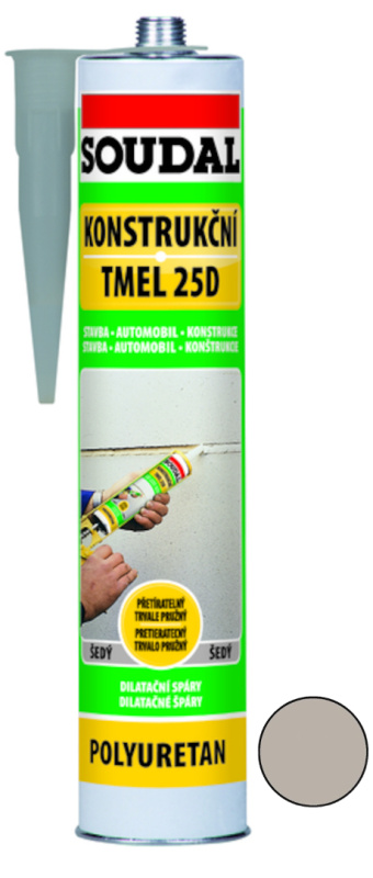 Tmel konstrukční Soudal 25D šedý 280 ml