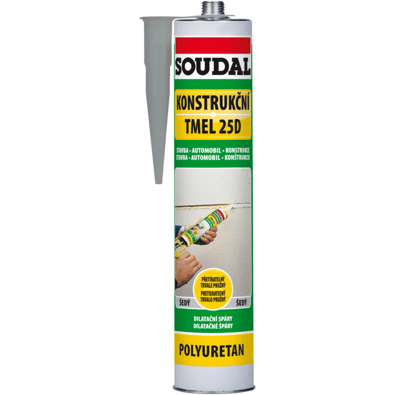 Tmel konstrukční Soudal 25D šedý 280 ml