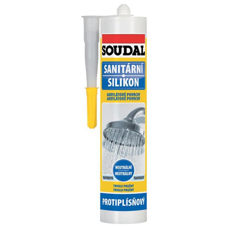 Silikon neutrální sanitární +S Soudal bílý 280 ml