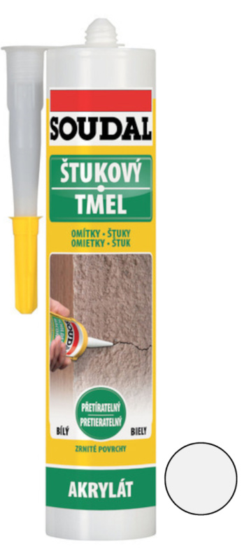 Tmel akrylový štukový Soudal bílý 280 ml