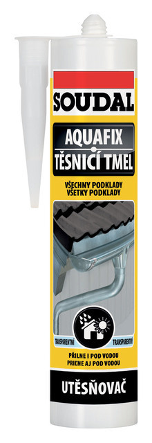 Tmel těsnicí Soudal AQUAFIX transparentní 300 ml