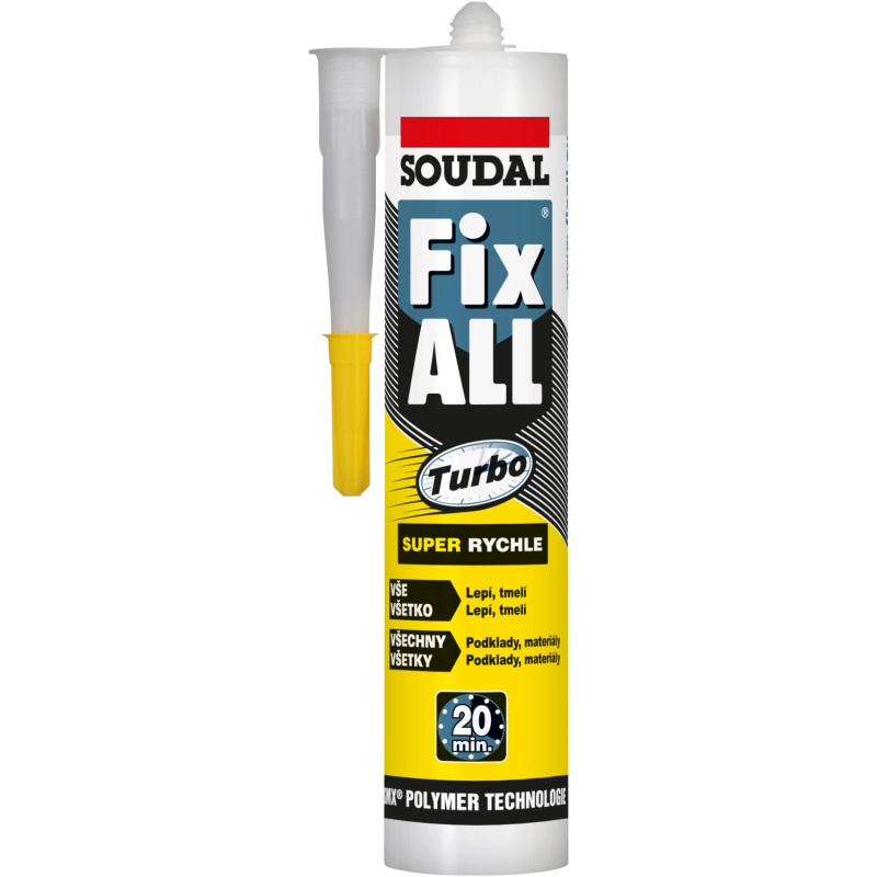Tmel lepicí Soudal FIX ALL TURBO bílý 290 ml