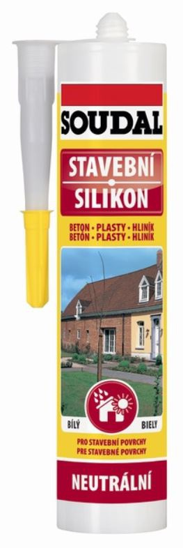 Silikon stavební Soudal transparentní 300 ml