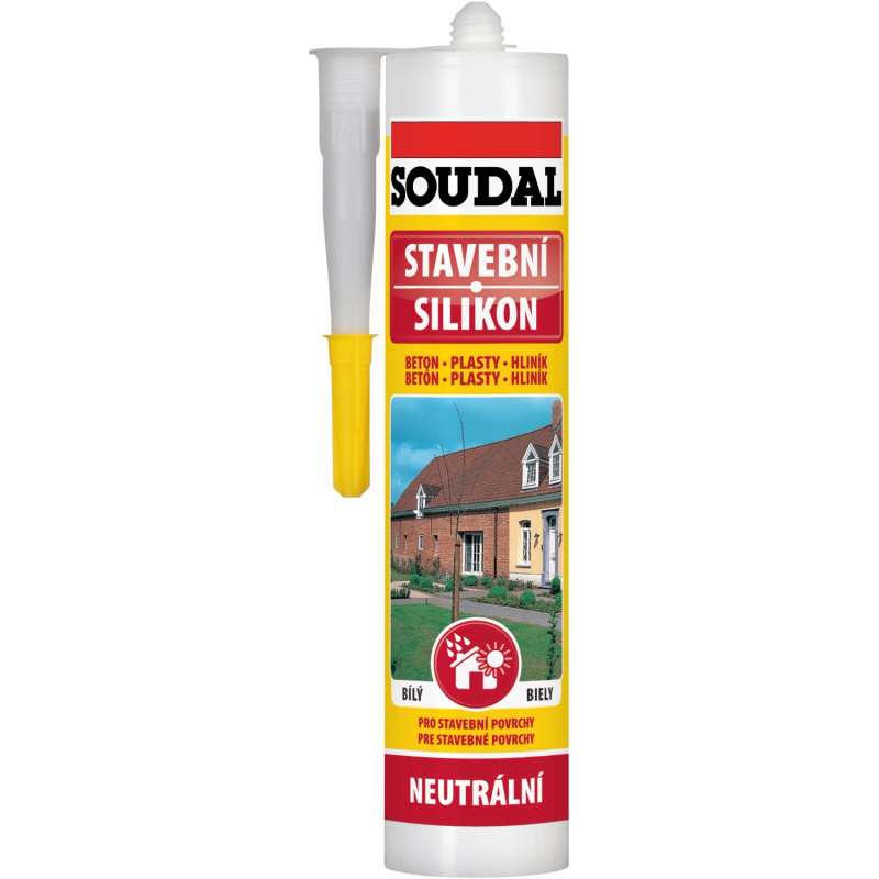 Silikon stavební Soudal transparentní 300 ml