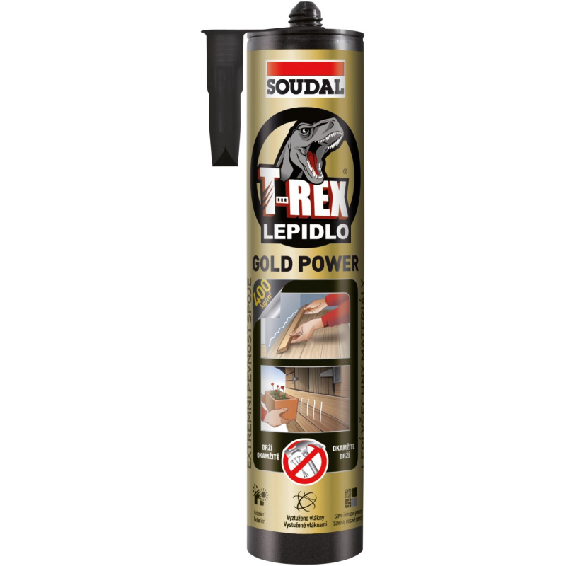 Lepidlo montážní Soudal T-REX GOLD POWER 290 ml