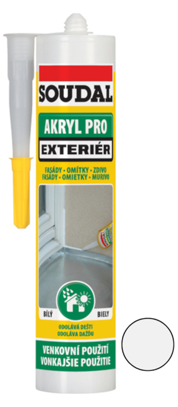 Tmel akrylový Soudal AKRYL PRO EXTERIÉR 300 ml
