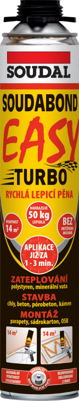 Pěna lepicí Soudal SOUDABOND EASY Turbo pistolová 750 ml