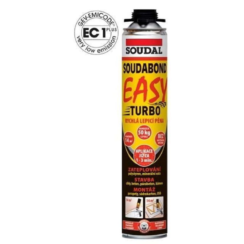 Pěna lepicí Soudal SOUDABOND EASY Turbo pistolová 750 ml