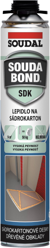 Pěna polyuretanová Soudal Soudabond SDK pistolová 750 ml